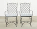Set of Six Mario Papperzini Style Iron Garden Dining Chairs