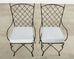 Set of Six Mario Papperzini Style Iron Garden Dining Chairs