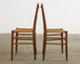 Set of Four Italian Paolo Buffa Style Walnut Dining Chairs