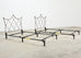 Pair of French Neoclassical Iron Lattice Twin Bed Frames