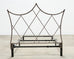 Pair of French Neoclassical Iron Lattice Twin Bed Frames