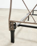 Pair of French Neoclassical Iron Lattice Twin Bed Frames