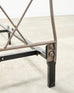 Pair of French Neoclassical Iron Lattice Twin Bed Frames