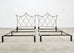 Pair of French Neoclassical Iron Lattice Twin Bed Frames