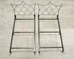 Pair of French Neoclassical Iron Lattice Twin Bed Frames