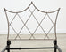 Pair of French Neoclassical Iron Lattice Twin Bed Frames