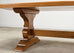 Country French Provincial Oak Farmhouse Trestle Dining Table 8 Ft