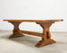Country French Provincial Oak Farmhouse Trestle Dining Table 8 Ft