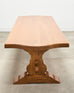 Country French Provincial Oak Farmhouse Trestle Dining Table 8 Ft