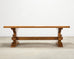 Country French Provincial Oak Farmhouse Trestle Dining Table 8 Ft