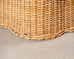 Michael Taylor Attributed Scalloped Rattan Wicker Dining Table