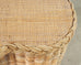 Michael Taylor Attributed Scalloped Rattan Wicker Dining Table