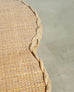 Michael Taylor Attributed Scalloped Rattan Wicker Dining Table