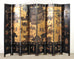 Chinese Export Eight-Panel Coromandel Screen Gilt Pavilion 10 Ft