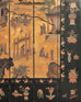 Chinese Export Eight-Panel Coromandel Screen Gilt Pavilion 10 Ft
