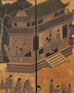Chinese Export Eight-Panel Coromandel Screen Gilt Pavilion 10 Ft