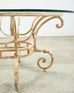 20th Century Italian Regency Wrought Iron Garden Dining Table