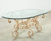 20th Century Italian Regency Wrought Iron Garden Dining Table