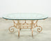20th Century Italian Regency Wrought Iron Garden Dining Table