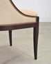 Set of Ten French Art Deco Style Gondola Leather Dining Chairs