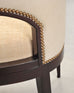 Set of Ten French Art Deco Style Gondola Leather Dining Chairs
