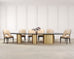Set of Ten French Art Deco Style Gondola Leather Dining Chairs