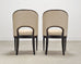 Set of Ten French Art Deco Style Gondola Leather Dining Chairs