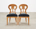 Set of Twelve Viennese Biedermeier Style Burlwood Dining Chairs