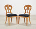 Set of Twelve Viennese Biedermeier Style Burlwood Dining Chairs