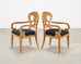 Set of Twelve Viennese Biedermeier Style Burlwood Dining Chairs