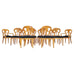 Set of Twelve Viennese Biedermeier Style Burlwood Dining Chairs