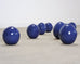 Set of Blue Glazed Ceramic Garden Egg Sculptures after Jun Kaneko