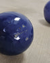 Set of Blue Glazed Ceramic Garden Egg Sculptures after Jun Kaneko