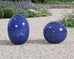Set of Blue Glazed Ceramic Garden Egg Sculptures after Jun Kaneko