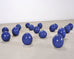 Set of Blue Glazed Ceramic Garden Egg Sculptures after Jun Kaneko