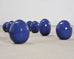 Set of Blue Glazed Ceramic Garden Egg Sculptures after Jun Kaneko