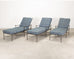 Set of Three Mario Papperzini Style Wrought Iron Chaise Longues