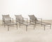 Set of Three Mario Papperzini Style Wrought Iron Chaise Longues