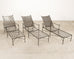 Set of Three Mario Papperzini Style Wrought Iron Chaise Longues