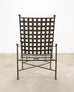 Set of Three Mario Papperzini Style Wrought Iron Chaise Longues