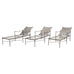 Set of Three Mario Papperzini Style Wrought Iron Chaise Longues