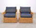 Set of Three Bielecky Brothers Rattan and Wicker Lounge Chairs