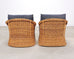Set of Three Bielecky Brothers Rattan and Wicker Lounge Chairs