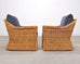 Set of Three Bielecky Brothers Rattan and Wicker Lounge Chairs
