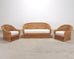 Suite of Michael Taylor Style Rattan Wicker Chairs and Sofa