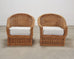 Suite of Michael Taylor Style Rattan Wicker Chairs and Sofa