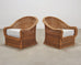 Suite of Michael Taylor Style Rattan Wicker Chairs and Sofa