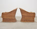 Suite of Michael Taylor Style Rattan Wicker Chairs and Sofa