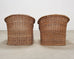 Suite of Michael Taylor Style Rattan Wicker Chairs and Sofa