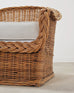 Suite of Michael Taylor Style Rattan Wicker Chairs and Sofa